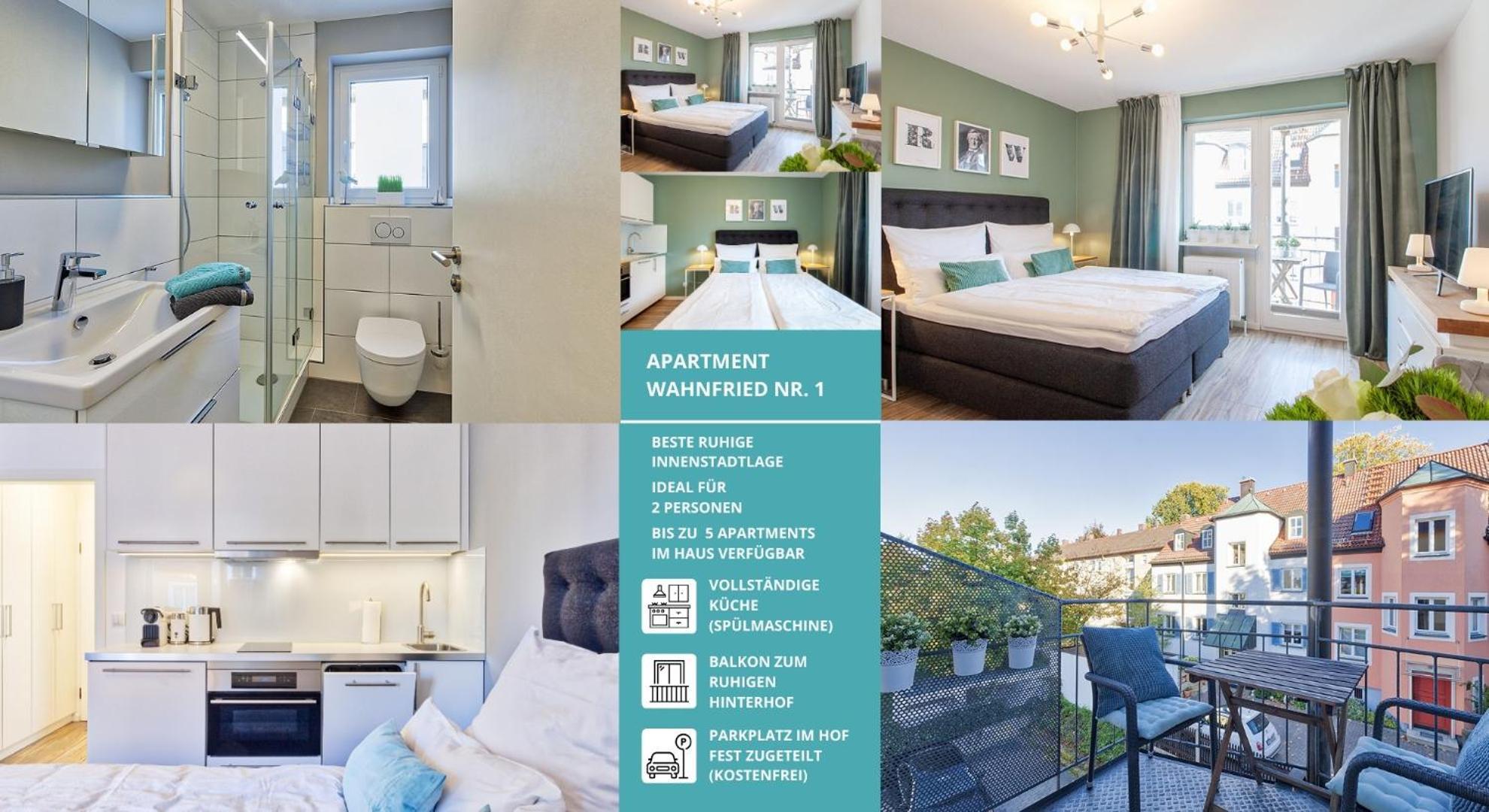 Apt Wahnfried Nr1 - Cityapartment Mit Kueche, Duschbad, Balkon, Parkplatz - Zentral Aber Ruhig Bayreuth Exteriör bild